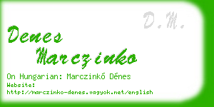 denes marczinko business card